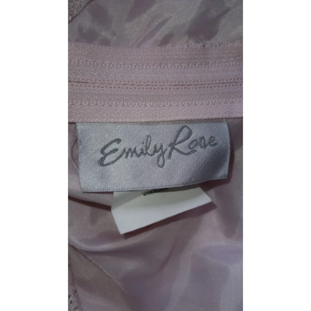 Emily Rose Girls 16 White/Pink Floral Sleeveless Gown